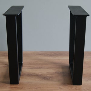 Trapezoid steel bench legs, coffee table legs, bench base, coffee table base SET OF 2 image 4