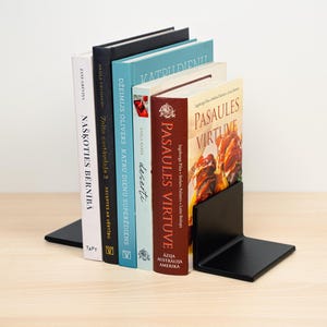 Bookends Heavy duty Industrial - Metal Bookends - Angle iron Book Ends - Book stopper