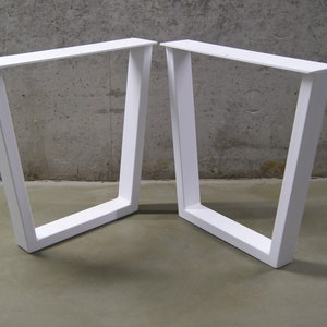 Trapezoid steel bench legs, coffee table legs, bench base, coffee table base SET OF 2 image 6