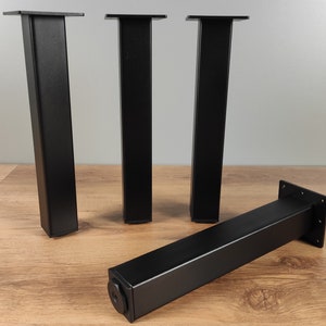 4x Steel Tube Legs | Perfect for Tables, Consoles & Side Tables | Modern Furniture Legs for Custom Projects