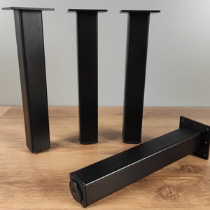 4x Straight steel tube table legs  (SET OF 4) - table legs, desk legs, coffee table legs, bench legs