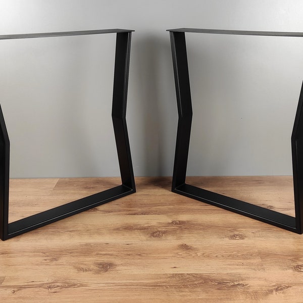 Bended tube table legs -  table base, desk legs, desk base (SET OF 2)