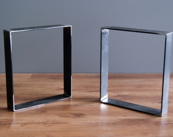 Flat steel bar bench legs, coffee table legs, bench base, coffee table base (SET OF 2)