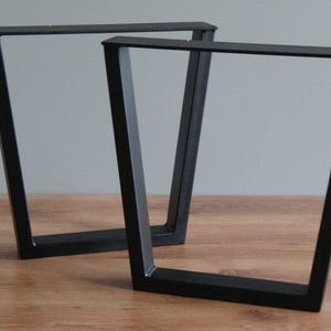 Trapezoid steel bench legs, coffee table legs, bench base, coffee table base SET OF 2 image 5