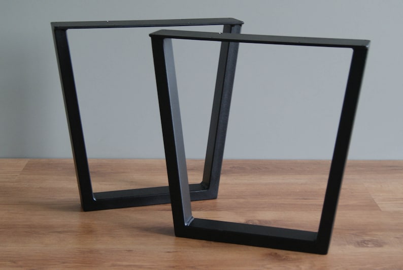 Trapezoid steel bench legs, coffee table legs, bench base, coffee table base SET OF 2 image 5