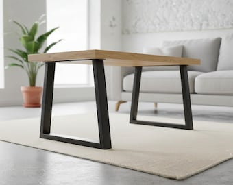 Trapeziumvormige stalen salontafel of poten (set van 2) | Zelfgemaakte bankbasis