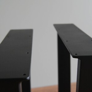 Trapezoid steel bench legs, coffee table legs, bench base, coffee table base SET OF 2 image 2
