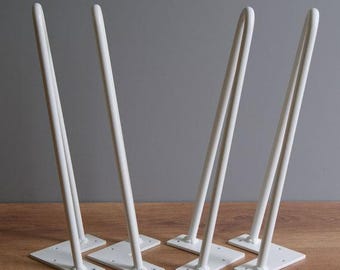 4x Standard hairpin legs 10 mm (3/8 inch) / 2 rod all sizes  - DIY, coffee table, furniture feet, bench legs (set of 4 pieces)