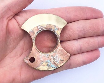 hand-turned Cherry with copper and 304 Stainless Steel EDC Kubotan EDC Keychain Mid-sized