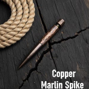 Copper Marlin Spike – Handgemaakt massief touwwerk Fid-tool – Nautisch EDC-cadeau
