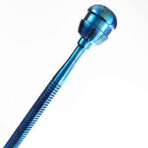 Handgemaakte massief titanium wandelstok
