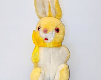 yellow bunny stuffed animal