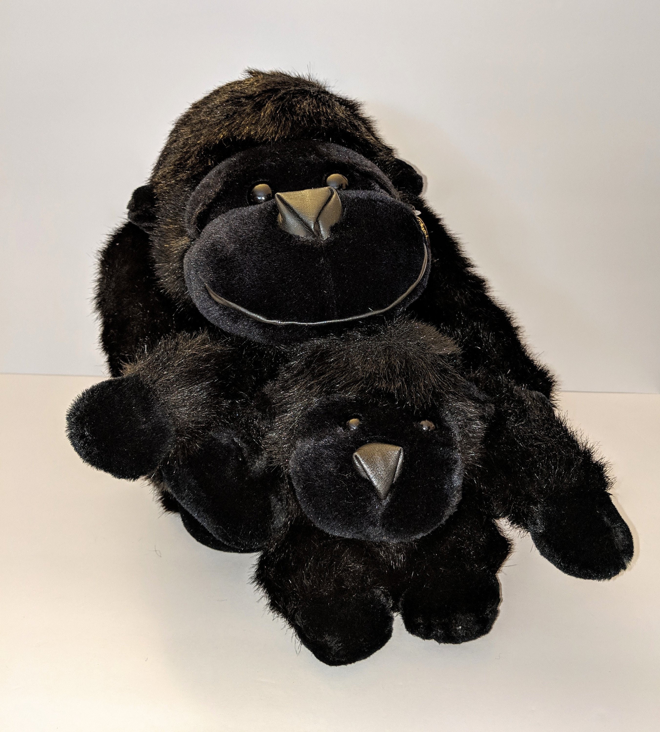Vintage Gorilla Plush Stuffed Animal With Baby By BMI America Etsy