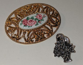 Vintage Avon Jewelry Floral Brooch Pins