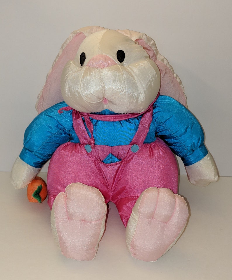 Stuffed Duck /& Bunny holding Carrot ~ Vintage Pattern