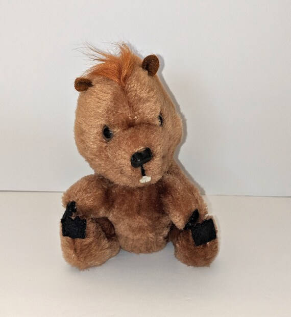 Vintage Dakin Beaver Plush Stuffed 