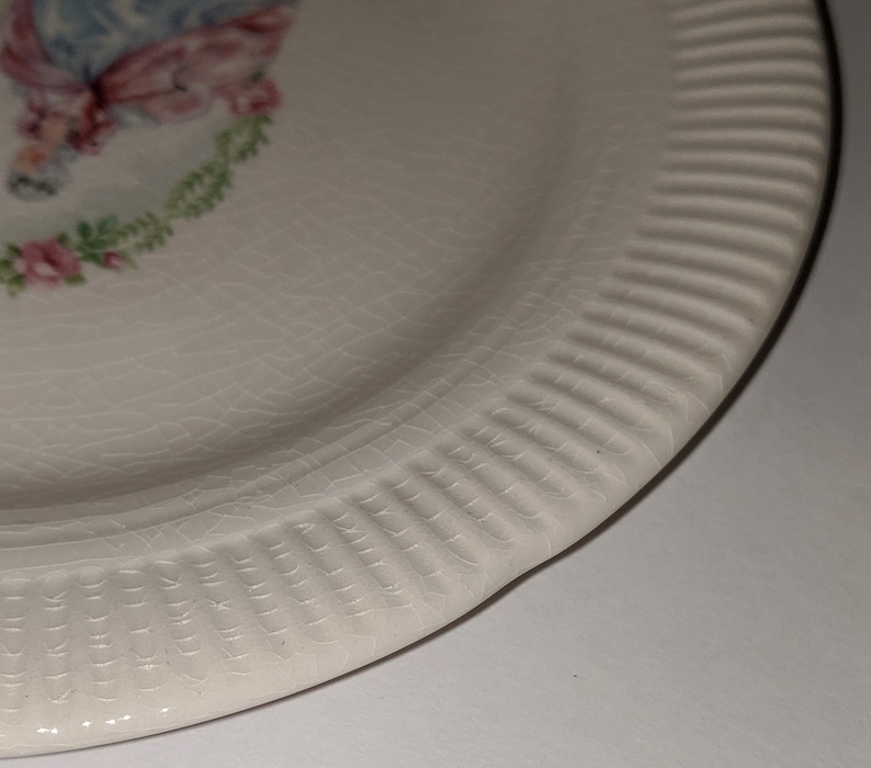 Vintage Salem China Plate Man Woman Blue Pink 6 12