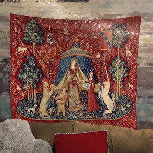 Lady With Unicorn Tapestry (Printed)