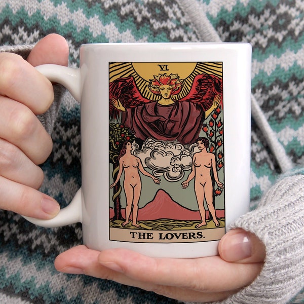Two Women Lovers Tarot Card Two Women Lovers Coffee Mug