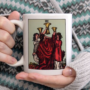 Drie kopjes tarotkaart koffiemok 3 kopjes mok