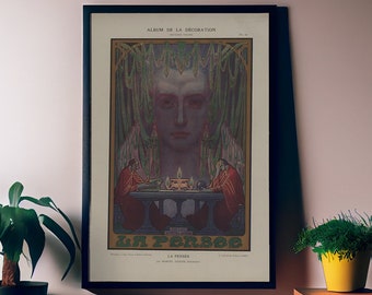 The Thought Print, Psychic Art Poster, Clairvoyance (No Frame)