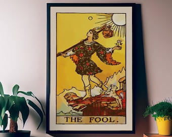 The Fool Tarot Card Art Print - Painted Poster