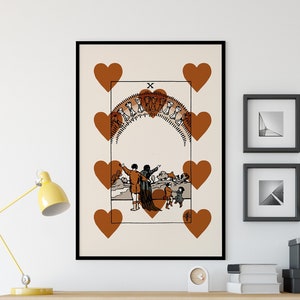 Ten Of Cups - Tarot Karte neutral Vibe Druck - The 10 Of Cups Spielkarte Poster Eklektisches Tarot, ohne Rahmen