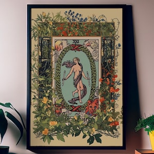 The World - Tarot Kartendruck - The World Sacred Garden Karte Tarot Poster, ohne Rahmen
