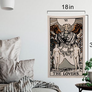 The Lovers Tarotkaarttapijt - Volledig kaarttapijt - Rider Waite Deck Tapestry