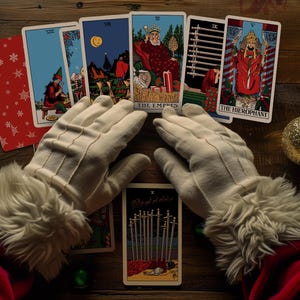 Baraja de tarot navideña RWS