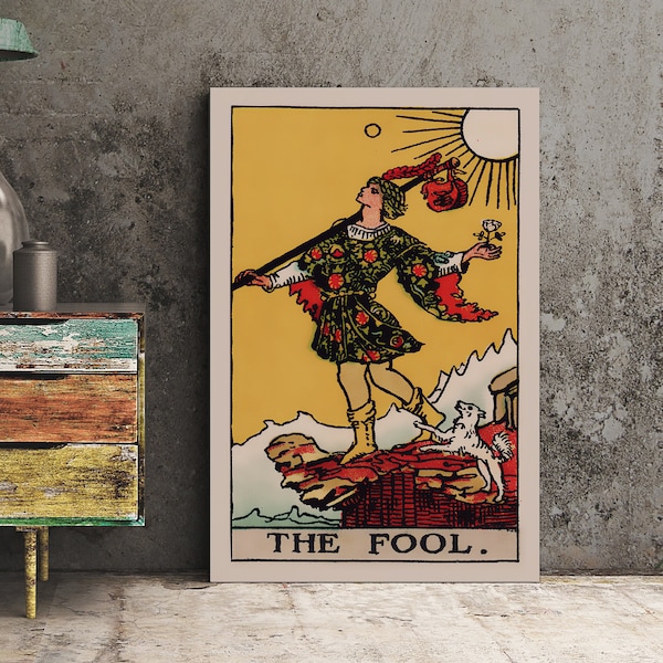 The Fool - Tarot Card Print - The Fool Card Poster, No Frame