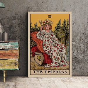 The Empress - Tarot Kartendruck - The Kaiserin Karte Poster, ohne Rahmen