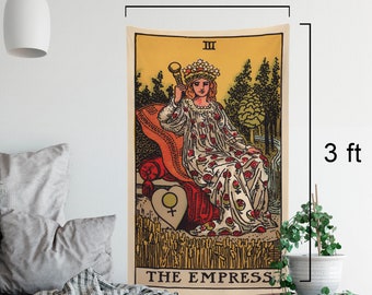 The Empress Tarot Card Tapestry - Full Card Tapestry - Rider Waite Deck Tapestry