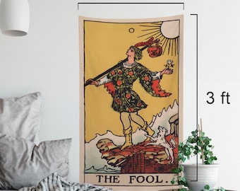 The Fool Tarot Card Tapestry - Full Card Tapestry - Rider Waite Deck Tapestry