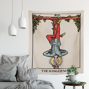 El Tapiz de la Carta del Tarot del Hombre Colgado - El Tapiz de la Carta del Tarot del Hombre Colgado