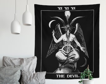 Baphomet Tapestry – Eliphas Lévi Occult Art, As Above So Below