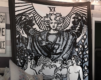 The Lovers Tarot Card Tapestry – Rider Waite Design