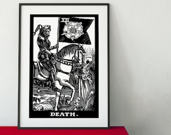 Death - Tarot Card Print - The Death Card Poster, No Frame