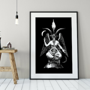 Baphomet Poster - "As Above So Below" - Eliphas Levi (No Frame)
