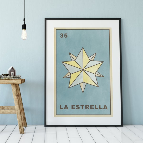 La Estrella Card Star Poster Star Tarocchi Stampa, No Frame