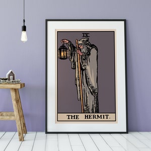 The Hermit - Harvest Tarot Card Print - The Hermit Card Poster By Printagrams, No Frame - Perfect For A Dorm Room