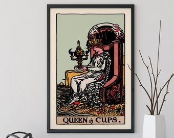 Queen of Cups Tarot Card Art Print