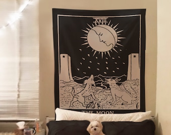 Tapiz De Cartas Del Tarot, Tapiz De Luna Y Estrella, Sol, Tapiz Medieval De Europa Adivinación, Tapiz Para Colgar En La Pared, Tapiz Misterioso De Pared Para El Hogar, Dormitorio, Sala