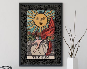 The Sun-tarotkaartkunstdruk – poster met positieve energie