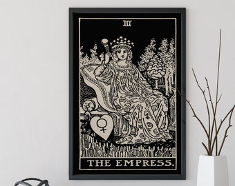 Impresión artística de la carta del Tarot La Emperatriz - Símbolo de Venus