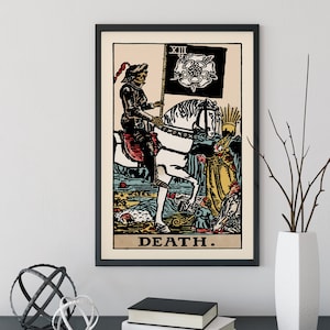 Death - Tarot Card Print - Poster Waite The Death Card Rider, pas de cadre