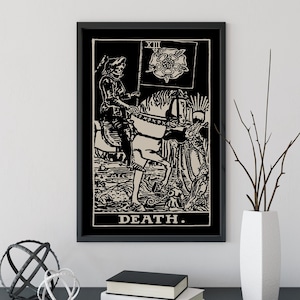 Death - Tarot Karte Print - The Death Black Card Rider Waite Poster, Kein Rahmen