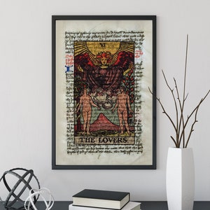 Gli Amanti - Stampa dei Tarocchi - Poster delle carte degli Amanti, senza cornice