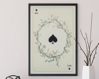 Ace of Spades Playing Card Print - No Frame
