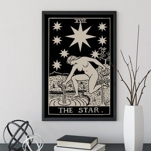 The Star - Tarot Card Print - The Star Poster, No Frame